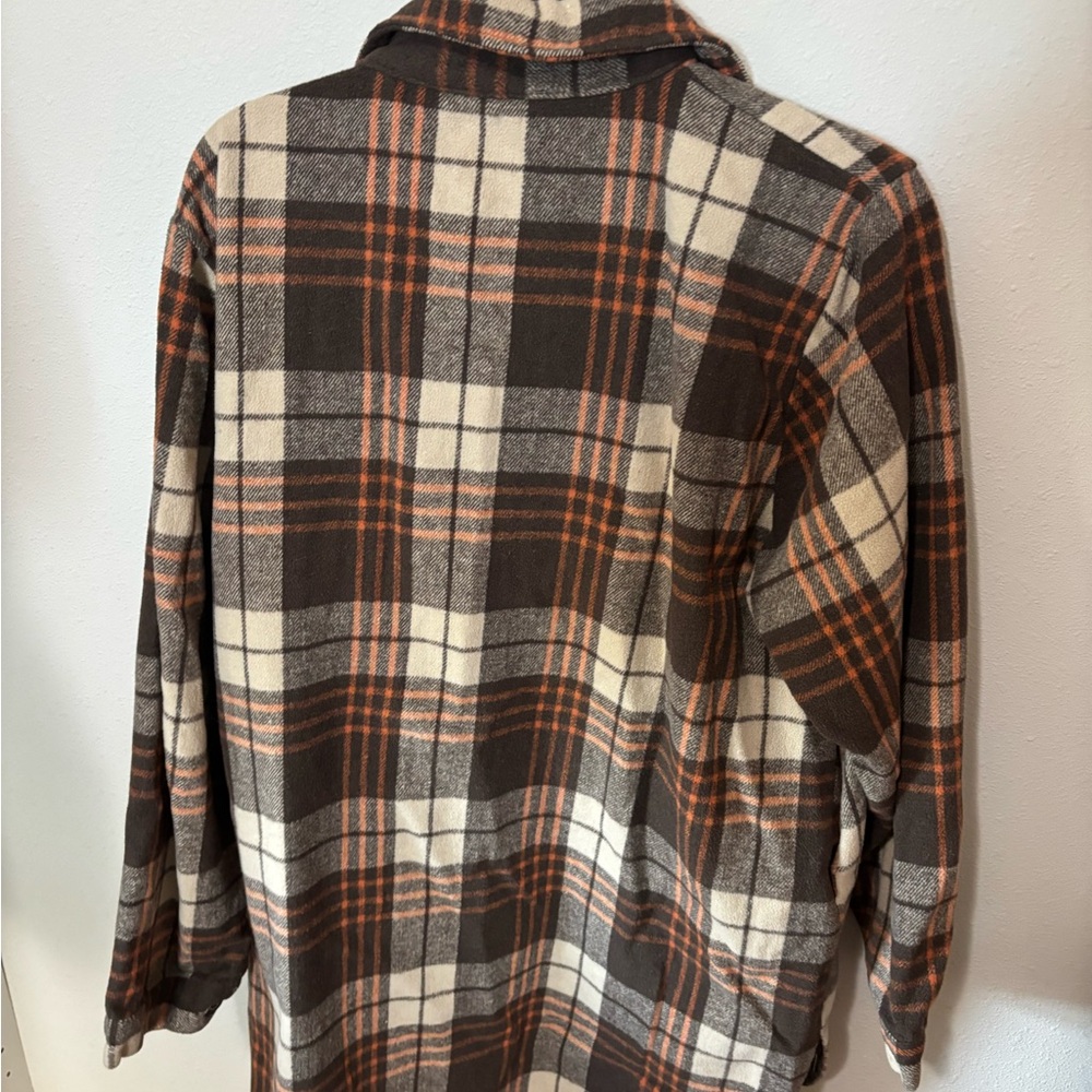ADORA Brown and Orange Plaid Jacket